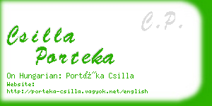 csilla porteka business card